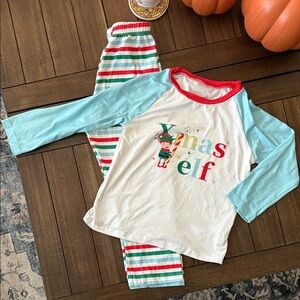 Festive Kids Pajamas with Stripes